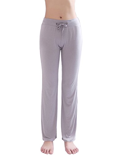HOEREV Frauen Soft Modal Slimming Hose Yoga Hosen Pyjama-Hose, Grau, L von Hoerev