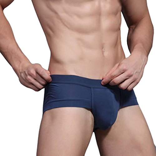 HOEREV Herren Bambus Baumwolle weist Unterwäsche, Packung mit 4- Gr. XX-Large(43-45 zoll), 2 Blau 2 Schwarz von Hoerev