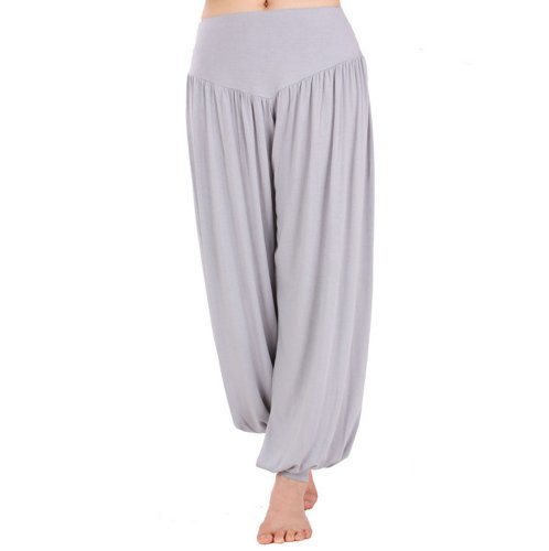 HOEREV Marke Super weiche Modal Spandex Harem Yoga Pilates Hosen, Gr.-XX-Large,Grau von Hoerev