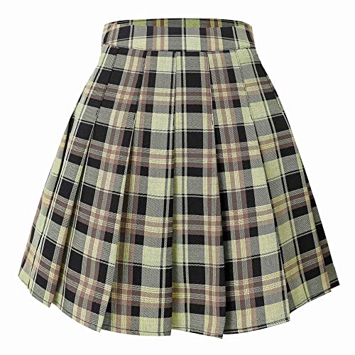 Hoerev Damen Mädchen Faltenrock Skirt Tennisrock Tennis Rock,32,XS von Hoerev