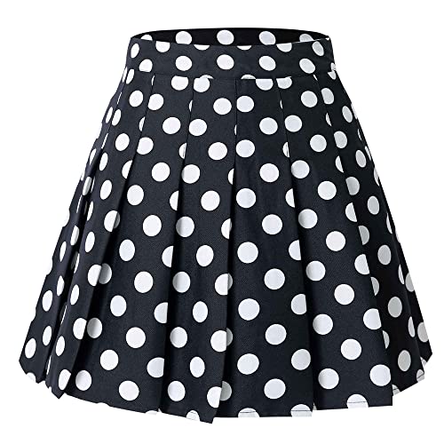 Hoerev Damen Mädchen Faltenrock Skirt Tennisrock Tennis Rock,32,XS von Hoerev