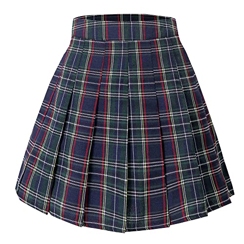 Hoerev Damen Mädchen Faltenrock Skirt Tennisrock Tennis Rock,32,XS von Hoerev