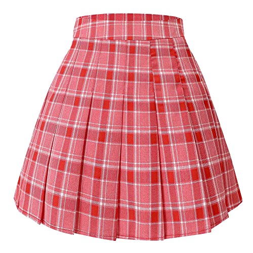 Hoerev Damen Mädchen Faltenrock Skirt Tennisrock Tennis Rock,32,XS von Hoerev