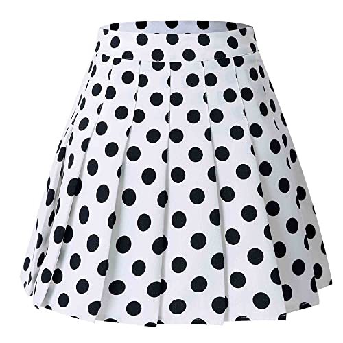 Hoerev Damen Mädchen Faltenrock Skirt Tennisrock Tennis Rock,32,XS von Hoerev