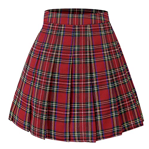 Hoerev Damen Mädchen Faltenrock Skirt Tennisrock Tennis Rock,34,S von Hoerev