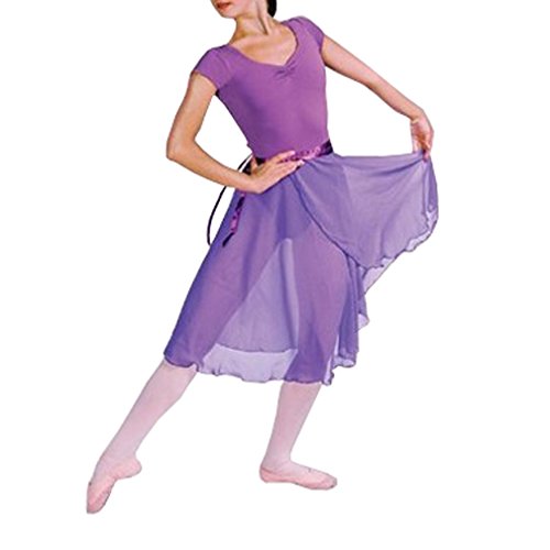 Hoerev Women Girls Sheer Wrap Skirt Ballet Skirt Ballet Dance Dancewear,Dunkelviolett,S von Hoerev