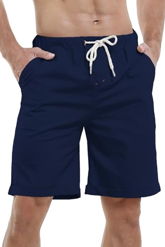 Hoerev Marke Herren Wäsche Casual Light fit Shorts,Beinlänge 12",Navyblau,L(37"-39") von Hoerev