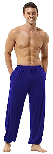 Hoerev Super Soft Modal Spandex Harem Yoga Pilates Schlauch，Königsblau，L von Hoerev