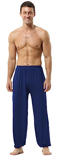 Hoerev Super Soft Modal Spandex Harem Yoga Pilates Schlauch，Marineblau，M von Hoerev