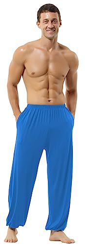 Hoerev Super Soft Modal Spandex Harem Yoga Pilates Schlauch，SeeBlau，XL von Hoerev