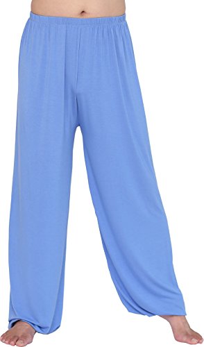 Hoerev Super Soft Modal Spandex Harem Yoga Pilates Schlauch，Hellblau，3XL von Hoerev