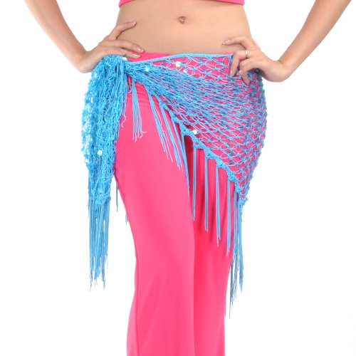 Hoerev Tribal Bauchtanz Hüfttuch & Schal mit Pailletten und Fransen von Hoerev