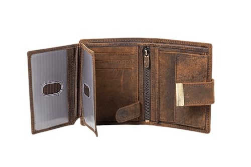 Hörner Fortis Geldbeutel Herren Braun I Echtes Leder I Hochwertige Geldbörse I Wallet for Men I Portemonnaie I Brieftasche I Karten Portemonnaie I RFID Schutz von Hörner