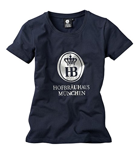 Hofbräu München T-Shirt Damen navy/silber Gr. L von Hofbräuhaus München