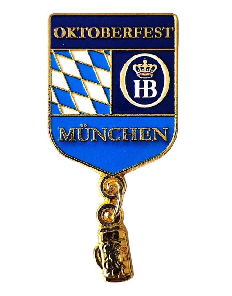 Hofbräuhaus München Anstecknadel, Hofbräuhaus Pin "Wappen", Größe:	ca. 5 x 2,8 cm - Material:	Metall von Hofbräuhaus München