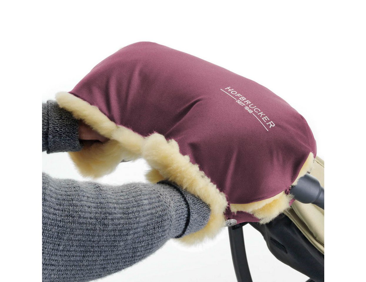 Hofbrucker seit 1948 Kinderwagen-Handwärmer Lammfell Handwärmer für Kinderwagen von Hofbrucker seit 1948