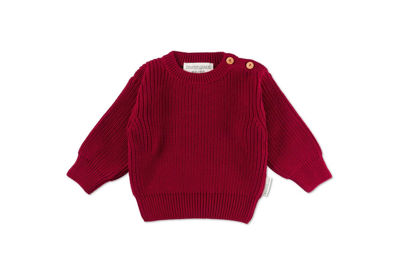 Hofbrucker seit 1948 Strickpullover Oversize Baby Strickpulli LARA Cranberry 62/68 (1-tlg) von Hofbrucker seit 1948