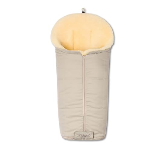 Hofbrucker Lammfell-Fußsack Iglu Kinderwagen, Buggy, Schlitten / Winterfußsack atmungsaktiv / Warmer Fußsack wind- & wasserabweisend / Universell verwendbar / Made in Germany von Hofbrucker