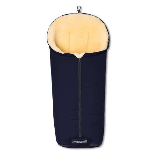 Hofbrucker Lammfell-Fußsack Iglu für Kinderwagen, Buggy, Schlitten. Winterfußsack Atmungsaktiv, wind- & wasserabweisend. In Deutschland hergestellt. Echtes Lammfell in Öko-Tex Qualität. von Hofbrucker
