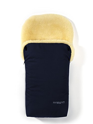 Hofbrucker Lammfell-Fußsack Putzi Kinderwagen, Buggy/Winterfußsack wind- & wasserabweisend/Warmer Fußsack Oberteil abnehmbar/echtes Lammfell/Made in Germany von Hofbrucker