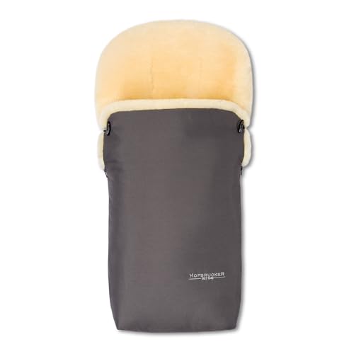 Hofbrucker Lammfell-Fußsack Putzi Kinderwagen, Buggy/Winterfußsack wind- & wasserabweisend/Warmer Fußsack Oberteil abnehmbar/echtes Lammfell/Made in Germany von Hofbrucker