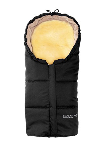 Hofbrucker Lammfell-Fußsäckchen Leni für Babyschale & Kinderwagenschale | Lammfell herausnehmbar | Winterfusssack wasserabweisend & Mumienform | Lammfellfußsack Made in Germany von Hofbrucker