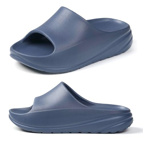 Herren/Damen Sandalen Recovery rutschfeste Slides mit Fußgewölbeunterstützung, bequem, weich, Wolkenkissen, Marineblau, 7-8 Women/6-7 Men Herren/Damen Sandalen Recovery rutschfeste Slides mit Fußgewölbeunterstützung, bequem, weich, Wolkenkissen, Marineblau, 7-8 Women/6-7 Men von Hofeny