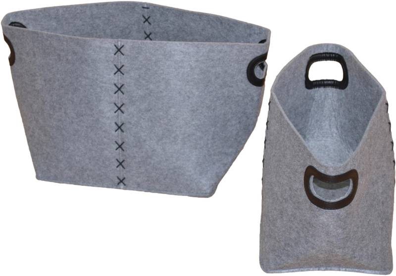 HOFMANN LIVING AND MORE Organizer "Aufbewahrungskorb" 2-teiliges Korbset in Filzoptik von Hofmann Living And More