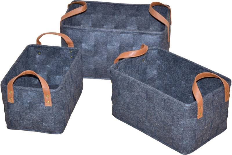 HOFMANN LIVING AND MORE Organizer in Filzoptik, mit Tragegriffen aus Kunstleder von Hofmann Living And More