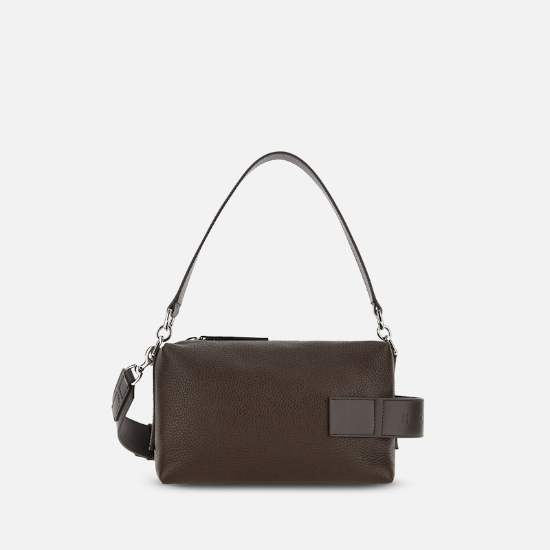 Hogan - Bauletto Hogan Script Mini, BRAUN,  - Taschen von Hogan