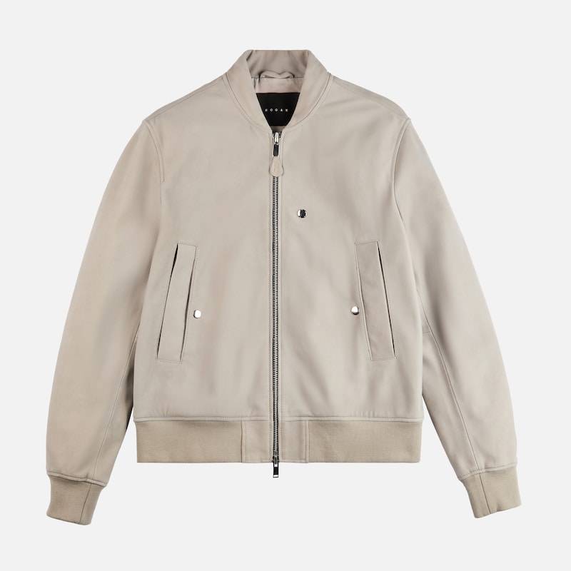Hogan - Bomberjacke aus Leder, CREME, S - Jacken Hogan - Bomberjacke aus Leder, CREME, S - Jacken von Hogan