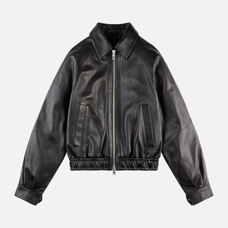 Hogan - Bomberjacke aus Nappaleder, SCHWARZ, L - Jacken von Hogan