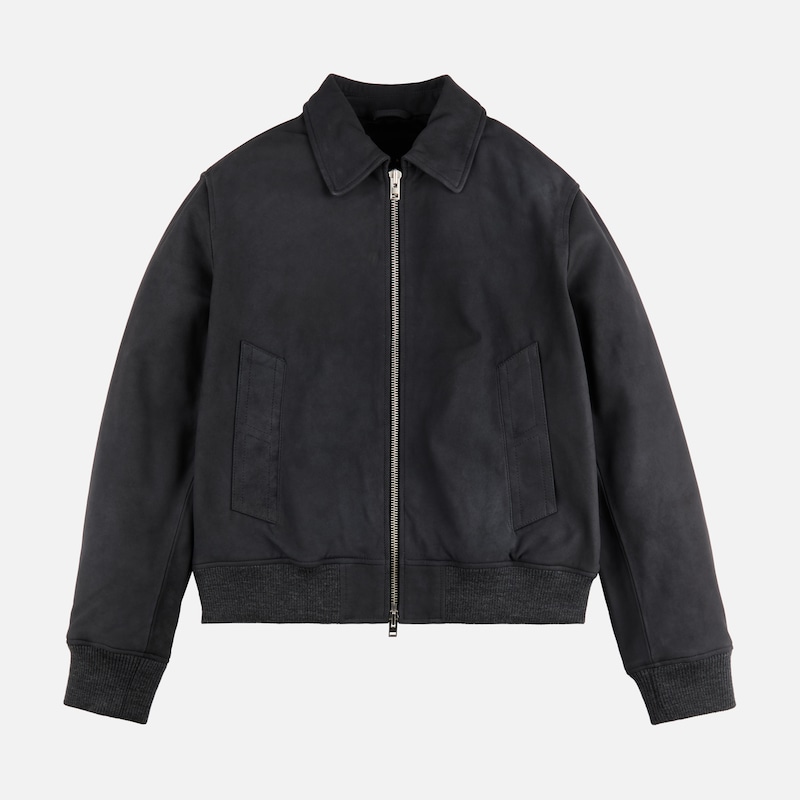 Hogan - Bomberjacke aus Nubukleder, GRAU, XS - Jacken Hogan - Bomberjacke aus Nubukleder, GRAU, XS - Jacken von Hogan