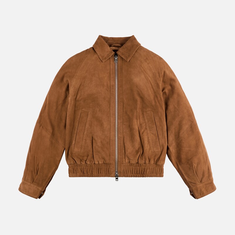 Hogan - Bomberjacke aus Veloursleder, BRAUN, M - Jacken von Hogan