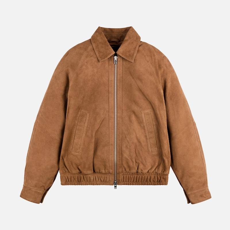 Hogan - Bomberjacke aus Veloursleder, BRAUN, XL - Jacken Hogan - Bomberjacke aus Veloursleder, BRAUN, XL - Jacken von Hogan