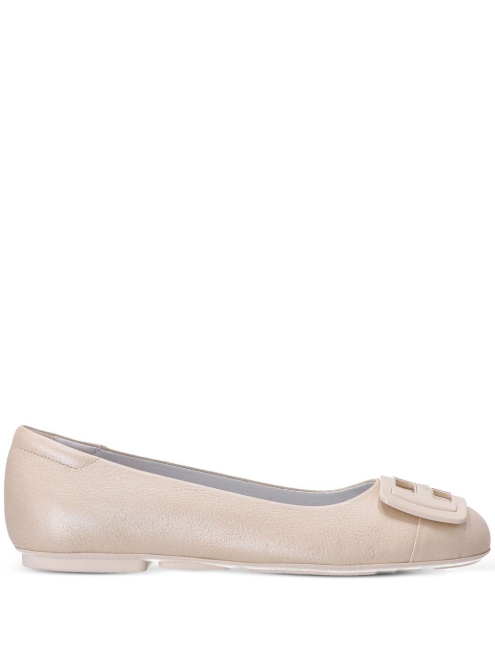 Hogan H661 Ballerinas aus Lackleder - Nude von Hogan