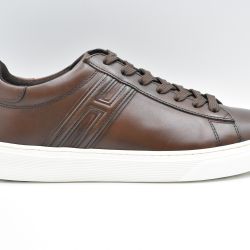 Hogan Herren Flache Schnürschuhe In Braunem Leder von Hogan