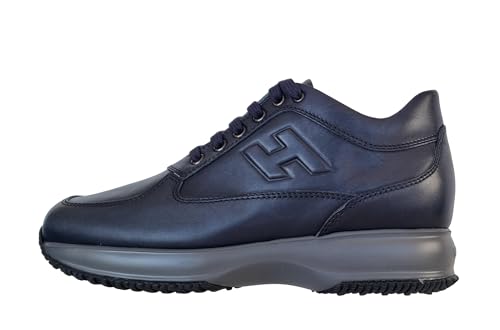 Hogan Herrenschuhe Interactive H Relief aus Leder HXM00N090427X7U806 Blau Byro, blau, 39 EU Larga von Hogan