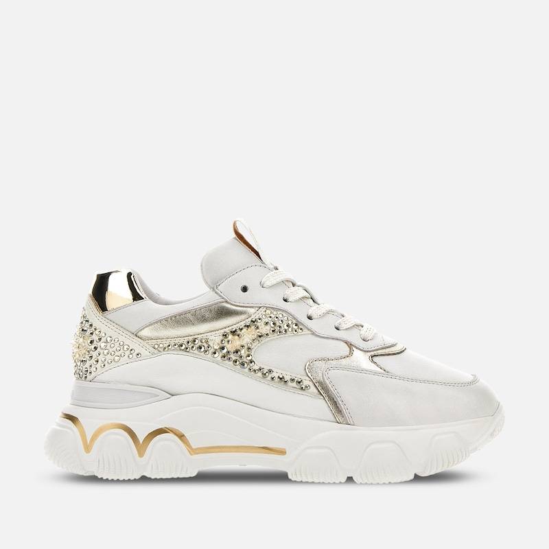 Hogan - Sneakers Hogan Hyperactive, GOLD,WEISS, 38.5 - Schuhe von Hogan