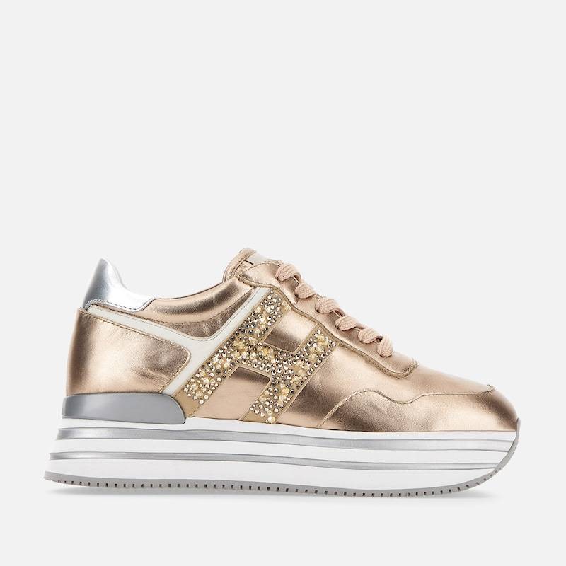 Hogan - Sneakers Hogan Midi H222, GOLD,SILBER,ROSA, 39 - Schuhe von Hogan