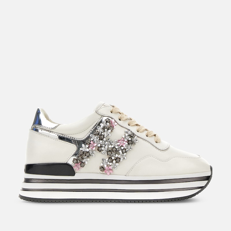 Hogan - Sneakers Hogan Midi H222, ROSA,SILBER,CREME, 37.5 - Schuhe von Hogan