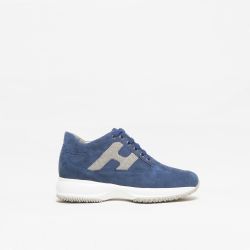 Hogan Interactive Glitzer H Blaue Wildleder-sneaker von Hogan