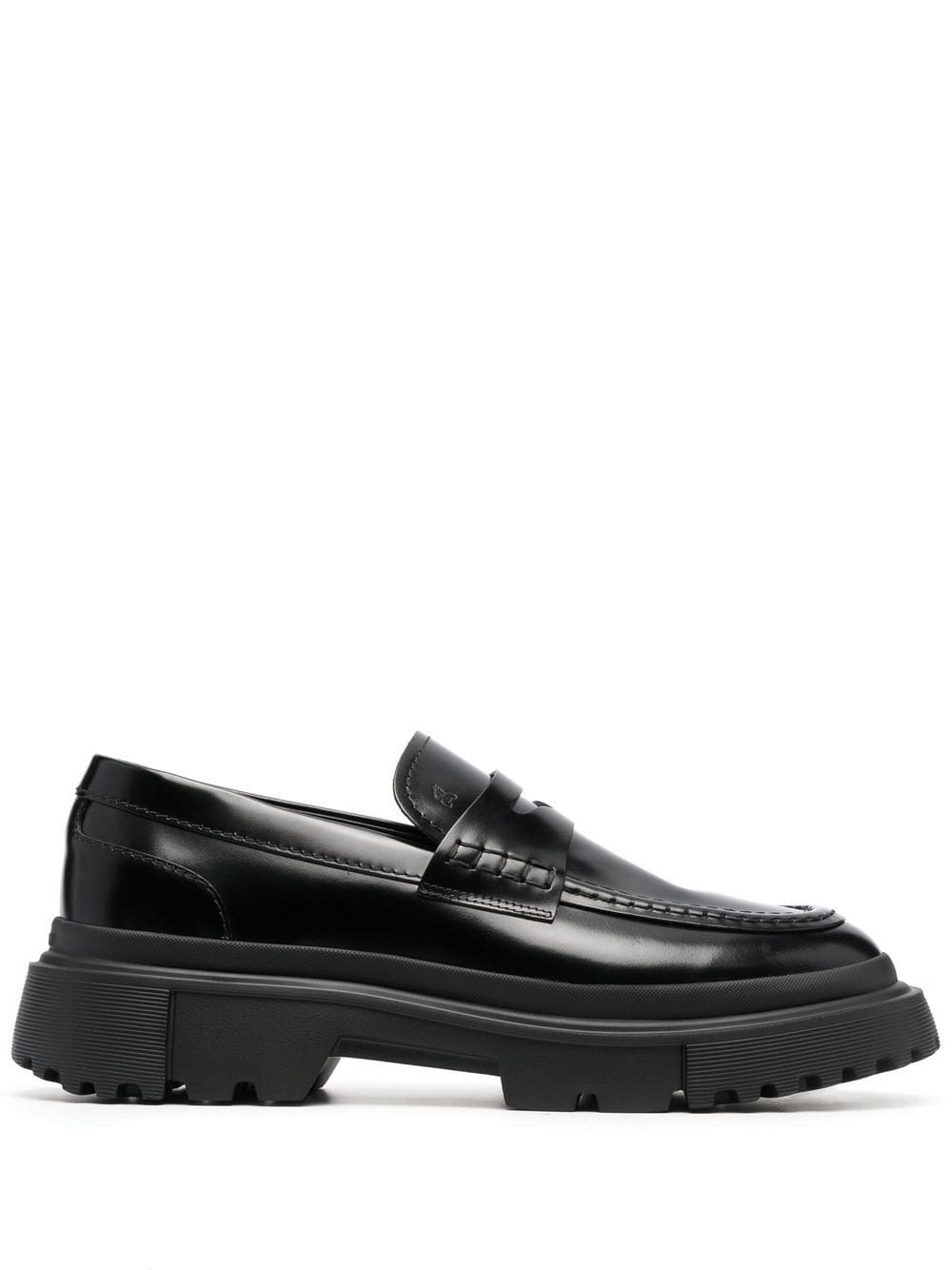 Hogan Loafer mit Profilsohle - Schwarz von Hogan