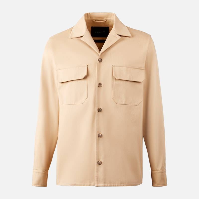 Hogan - Overshirt aus Gabardine, BEIGE, M - Jacken von Hogan