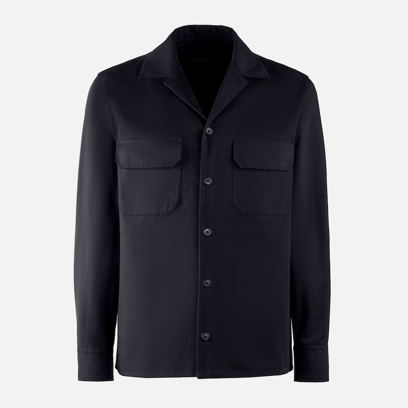 Hogan - Overshirt aus Gabardine, BLAU, M - Jacken von Hogan