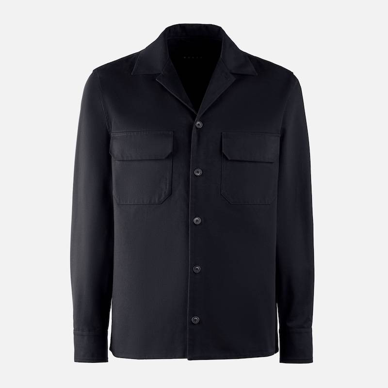 Hogan - Overshirt aus Gabardine, BLAU, M - Jacken von Hogan