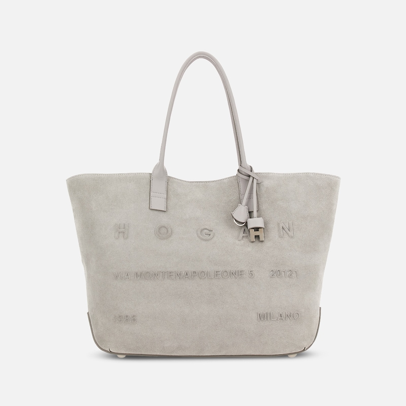Hogan - Shopper Hogan Script Medium, GRAU,  - Taschen von Hogan
