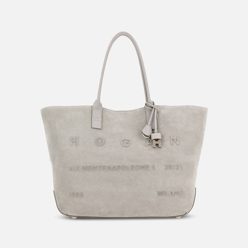 Hogan - Shopper Hogan Script Medium, GRAU,  - Taschen von Hogan