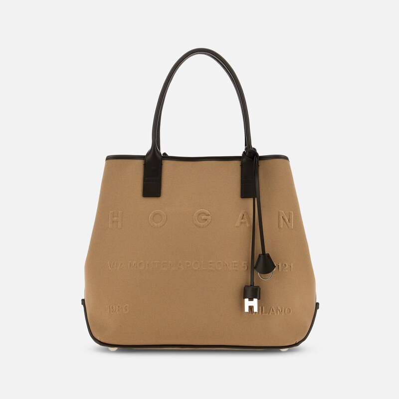 Hogan - Shopper Hogan Script Medium, SCHWARZ,BRAUN,  - Taschen von Hogan