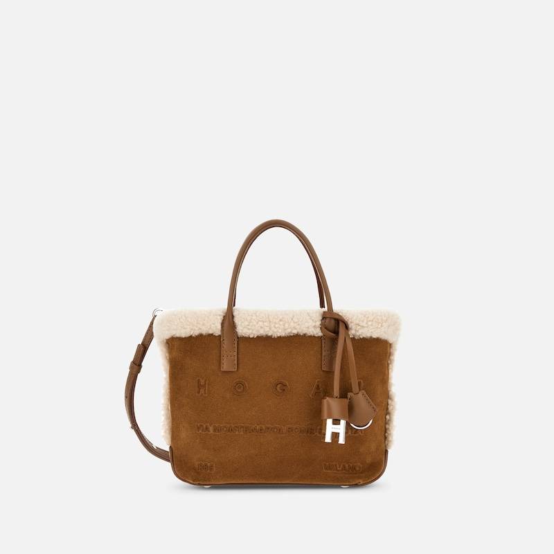 Hogan - Shopper Hogan Script Mini, BRAUN,  - Taschen von Hogan